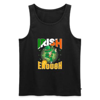 St Paddy's St Patricksday St Patrick Day - Men's Premium Organic Tank Top - black - Front - Michal (187cm)