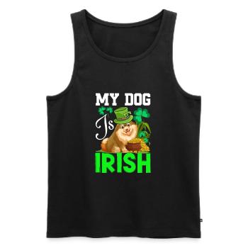 St Paddy’s St Patricksday St Patrick Day - Débardeur bio Premium Homme - noir - Devant - AI Model Male 178 light (178cm)