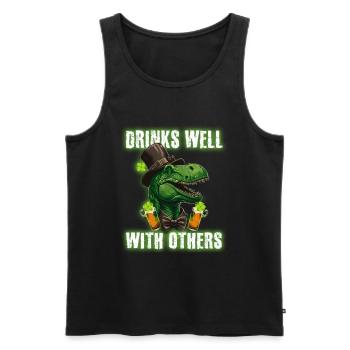 St Paddys St Patricksday St Patrick Day - Männer Premium Bio Tank Top - Schwarz - Vorne - Michal (187cm)