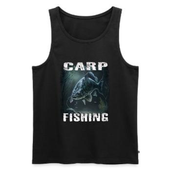 carp fishing - Männer Premium Bio Tank Top - Schwarz - Vorne - AI Model Male 178 light (178cm)