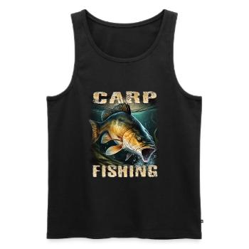 Karpfen - Männer Premium Bio Tank Top - Schwarz - Vorne - AI Model Male 178 light (178cm)