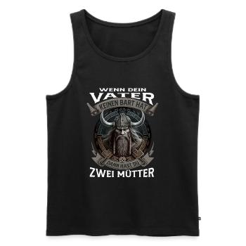 Wikinger Nordmänner Spruch Geschenk - Männer Premium Bio Tank Top - Schwarz - Vorne - AI Model Male 178 light (178cm)