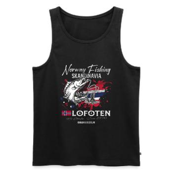 Norway fishing Norway Flag - Männer Premium Bio Tank Top - Schwarz - Vorne - AI Model Male 178 light (178cm)