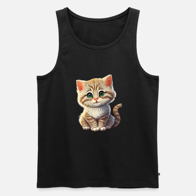 Cadeau chaton chat - Débardeur bio Premium Homme - noir
