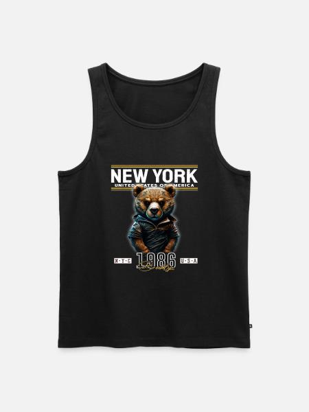 New York - Männer Premium Bio Tank Top - Schwarz