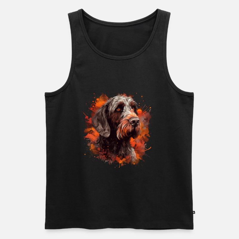 Deutsch-Drahthaar - Männer Premium Bio Tank Top - Schwarz