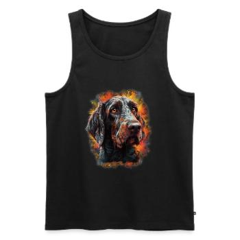 jagdhund Deutsch-Drahthaar - Männer Premium Bio Tank Top - Schwarz - Vorne - Michal (187cm)