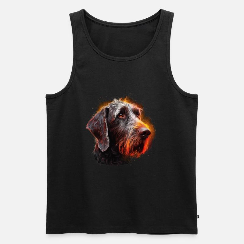 Deutsch-Drahthaar - Männer Premium Bio Tank Top - Schwarz