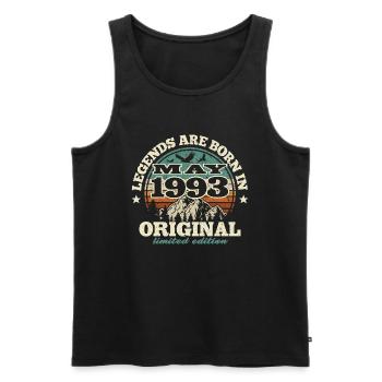 95 years old - legend born in 1993 - Men's Premium Organic Tank Top - black - Front - Michal (187cm)