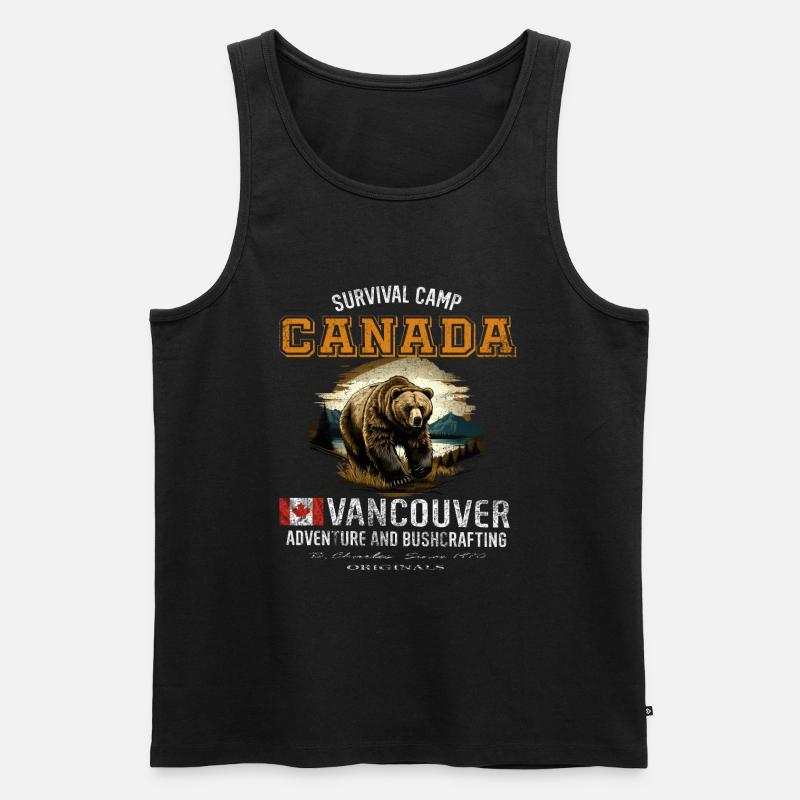 Survival Kanada Geschenk - Männer Premium Bio Tank Top - Schwarz