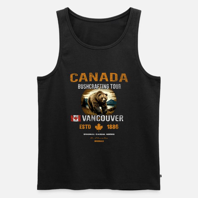 Survival Kanada Geschenk - Männer Premium Bio Tank Top - Schwarz