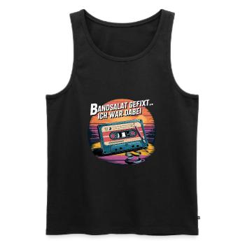 Bandsalat Gefixt.. Ich War Dabei Vintage Kassetten - Männer Premium Bio Tank Top - Schwarz - Vorne - Michal (187cm)