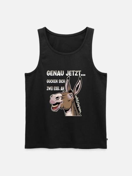 Just nu tittar två åsnor på varandra - Ekologisk premium tanktopp herr - svart