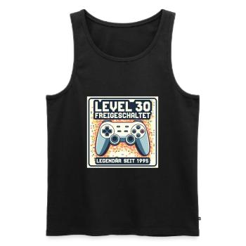 Level 30 Freigeschaltet Legendär Seit 1995 - Männer Premium Bio Tank Top - Schwarz - Vorne - Michal (187cm)
