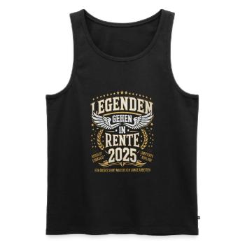 Legenden Gehen In Rente 2025 - Männer Premium Bio Tank Top - Schwarz - Vorne - Michal (187cm)