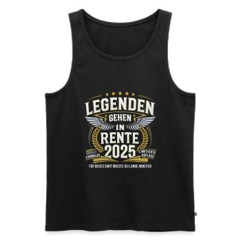 Les légendes prendront leur retraite en 2025 - Débardeur bio Premium Homme - noir - Devant - Michal (187cm)