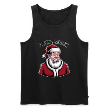 Santa Shock Überraschender Weihnachtsmann - Männer Premium Bio Tank Top - Schwarz - Vorne - Michal (187cm)