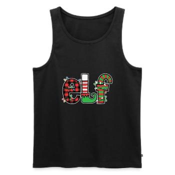 Weihnachtlicher Elf Weihnachtsdeko - Männer Premium Bio Tank Top - Schwarz - Vorne - AI Model Male 178 light (178cm)
