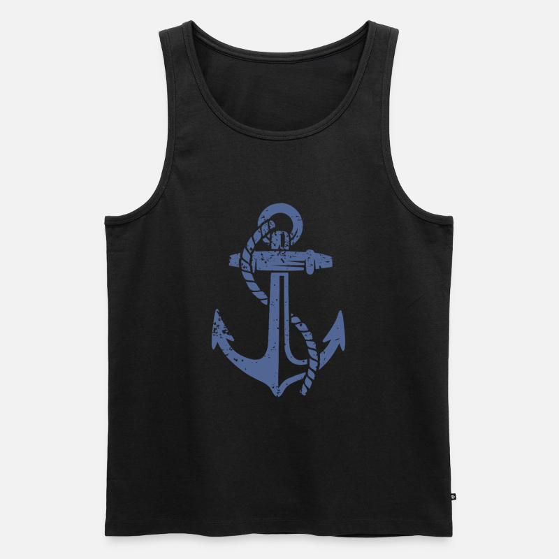 Anker Seemann Seefahrt Schifffahrt - Männer Premium Bio Tank Top - undefined