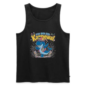I'm a Karnewal Funny Whale - Men's Premium Organic Tank Top - black - Front - AI Model Male 178 light (178cm)