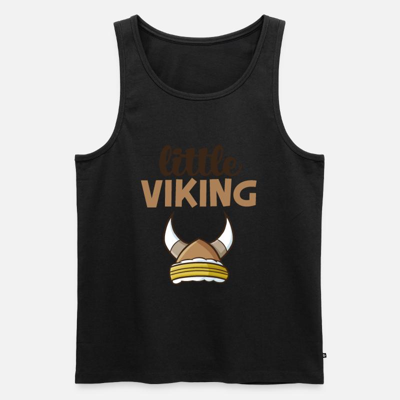 Kleiner Wikinger - Männer Premium Bio Tank Top - Schwarz