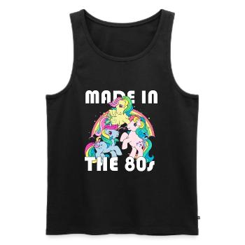 My Little Pony Retro Made In The 80's - Men's Premium Organic Tank Top - black - Front - Michal (187cm)
