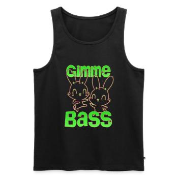 Bunnies Dancing Gimme Bass - Débardeur bio Premium Homme - noir - Devant - Michal (187cm)