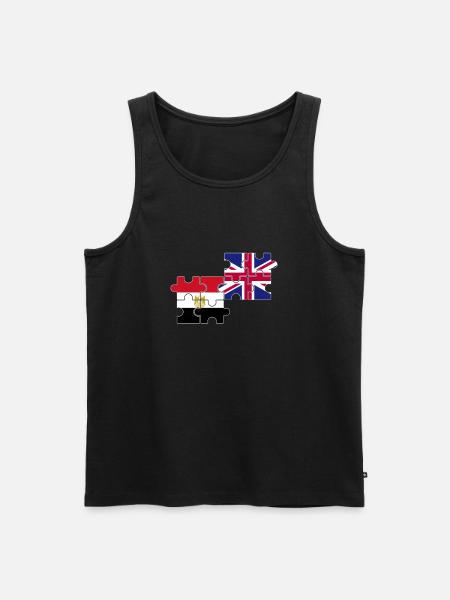 Egypt UK Flag British Egyptian - Men's Premium Organic Tank Top - black