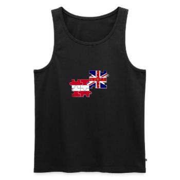 Austria UK flag British Austrian - Men's Premium Organic Tank Top - black - Front - Michal (187cm)