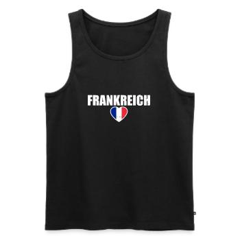 Frankreich Französische Flagge Stolzer Franzose - Männer Premium Bio Tank Top - Schwarz - Vorne - Michal (187cm)