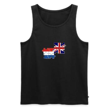 Pays-Bas Drapeau du Royaume-Uni Néerlandais britannique - Débardeur bio Premium Homme - noir - Devant - Michal (187cm)