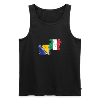 Bosnie Italie Drapeau Bosniaques d’Italie - Débardeur bio Premium Homme - noir - Devant - Michal (187cm)