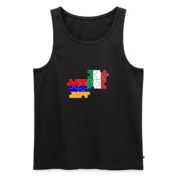 Armenien Italien Flagge Armenier - Männer Premium Bio Tank Top - Schwarz - Vorne - Michal (187cm)
