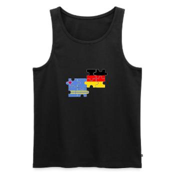 Aruba Allemagne Drapeau allemand Arubans - Débardeur bio Premium Homme - noir - Devant - AI Model Male 178 light (178cm)