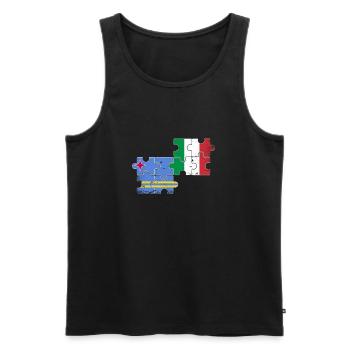 Aruba Italy Vintage Flag Aruban - Men's Premium Organic Tank Top - black - Front - AI Model Male 178 light (178cm)