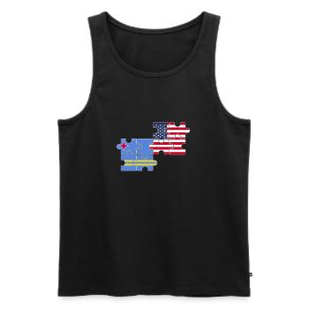 Aruba USA flag American Arubans - Men's Premium Organic Tank Top - black - Front - AI Model Male 178 light (178cm)