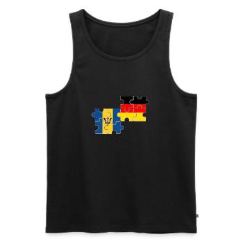 Barbados Deutschland Flagge Barbadier - Männer Premium Bio Tank Top - Schwarz - Vorne - AI Model Male 178 light (178cm)