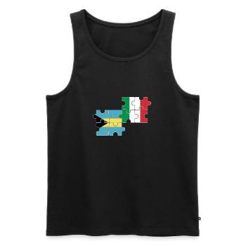 Bahamas Italie Drapeau Bahamaer italien - Débardeur bio Premium Homme - noir - Devant - AI Model Male 178 light (178cm)