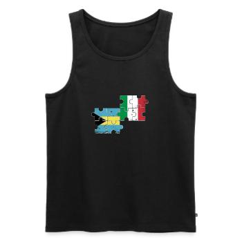 Bahamas Italien Vintage Flagge Bahamaer - Männer Premium Bio Tank Top - Schwarz - Vorne - AI Model Male 178 light (178cm)