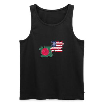 Bangladesch USA Flagge Amerikanisch Bangladesch - Männer Premium Bio Tank Top - Schwarz - Vorne - Michal (187cm)