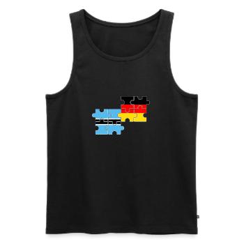 Botswana Allemagne Drapeau allemand Botswana - Débardeur bio Premium Homme - noir - Devant - Michal (187cm)