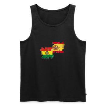 Bolivie Espagne Drapeau Bolivien - Débardeur bio Premium Homme - noir - Devant - Michal (187cm)
