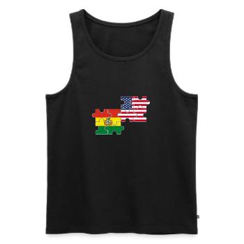 Bolivie USA Drapeau bolivien - Débardeur bio Premium Homme - noir - Devant - Michal (187cm)