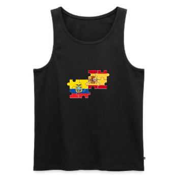 Equateur Espagne Drapeau Espagnols Équatoriens - Débardeur bio Premium Homme - noir - Devant - Michal (187cm)