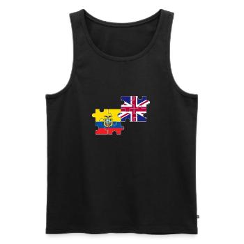 Ecuador UK Flagge Britisch Ecuadorianisch - Männer Premium Bio Tank Top - Schwarz - Vorne - Michal (187cm)