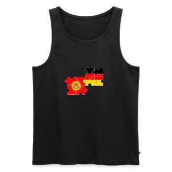 Kirgisistan Deutschland Flagge Deutsch Kirgise - Männer Premium Bio Tank Top - Schwarz - Vorne - Michal (187cm)