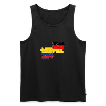 Colombia Germany Flag German Colombian - Men's Premium Organic Tank Top - black - Front - Michal (187cm)
