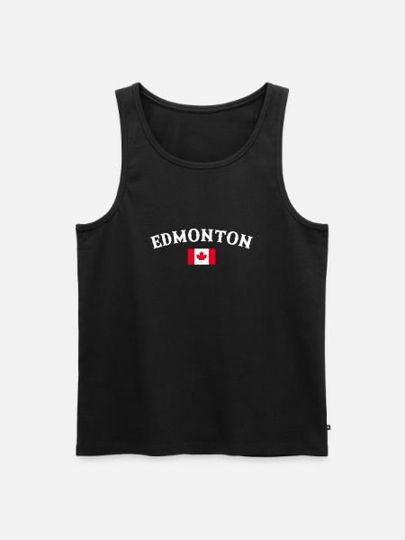 Edmonton, Canada, Drapeau canadien, Canadien - Débardeur bio Premium Homme - noir