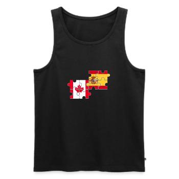 Kanada Spanien Flagge Spanisch Kanadier - Männer Premium Bio Tank Top - Schwarz - Vorne - Michal (187cm)