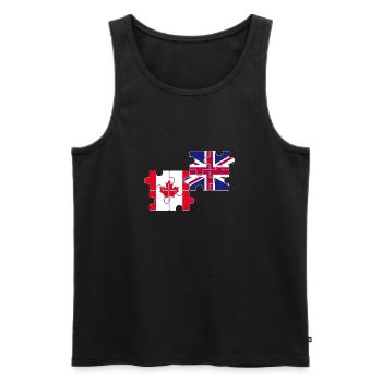 Canada Drapeau du Royaume-Uni Canadiens britanniques - Débardeur bio Premium Homme - noir - Devant - Michal (187cm)